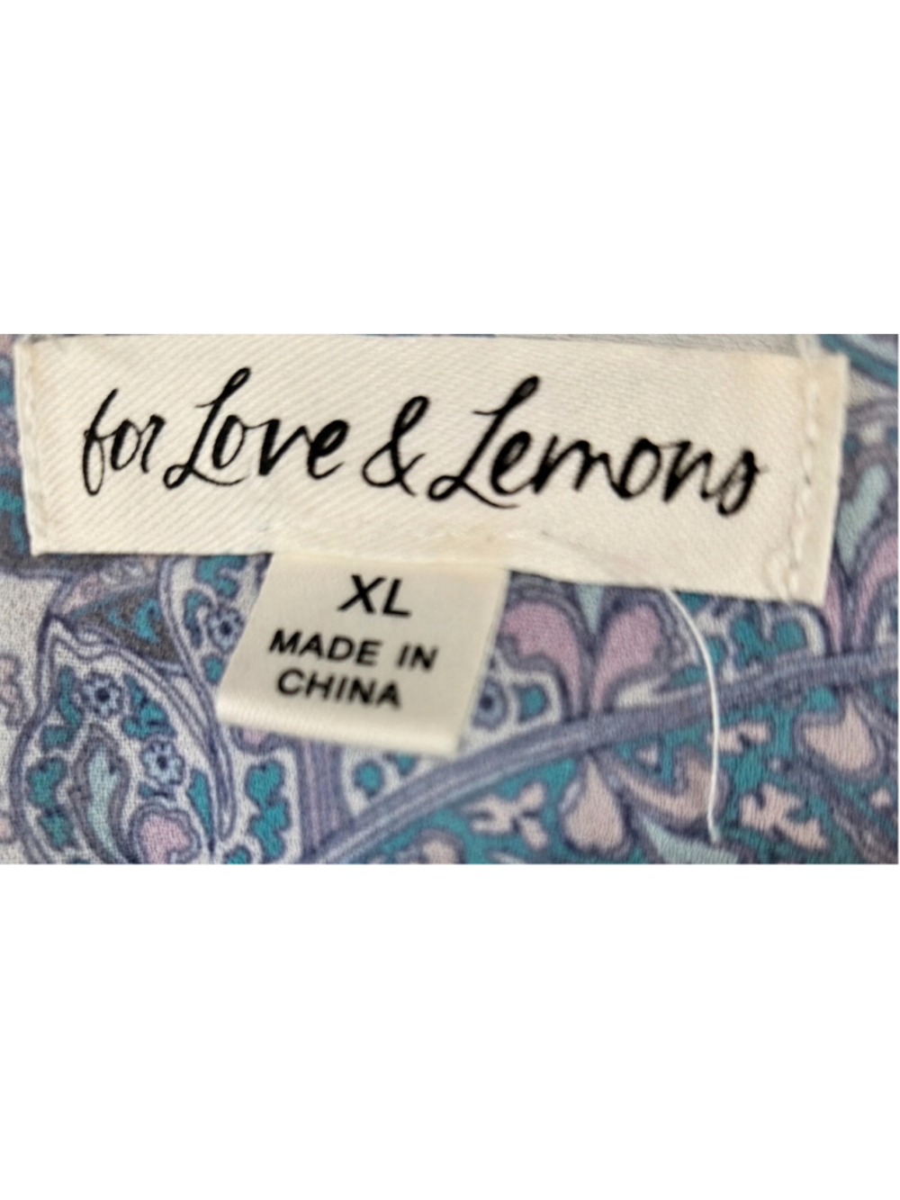 For Love & Lemons Janelle Blue Paisley Smocked Waist Maxi Dress Size XL NWOT - Picture 5 of 6